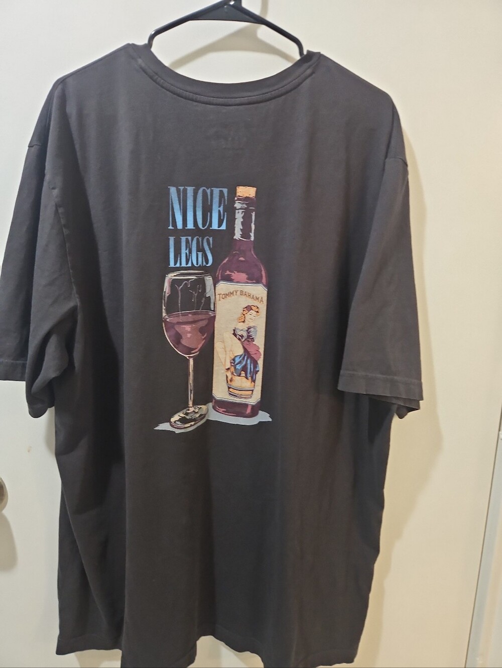 Tommy Bahama Black Graphic Tee with Blue and Wine Print